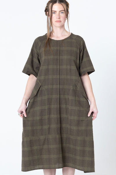 Court Dress | Khaki Plaid
