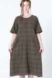 Court Dress | Khaki Plaid