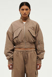 Captivate Bomber | Taupe