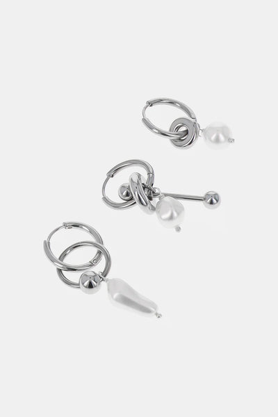 Palmer Earrings Set | Palladium