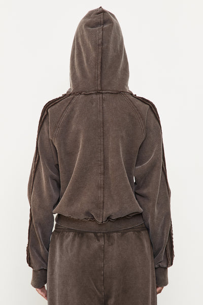 Zip Up Acid Wash Hoodie | Soil