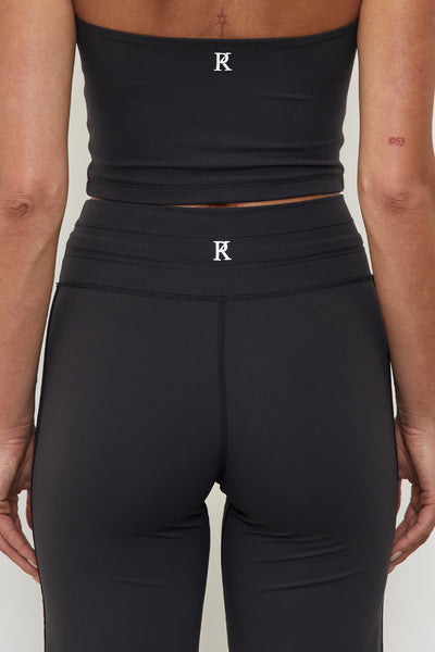Straight Leg Tie Up Pant | Black