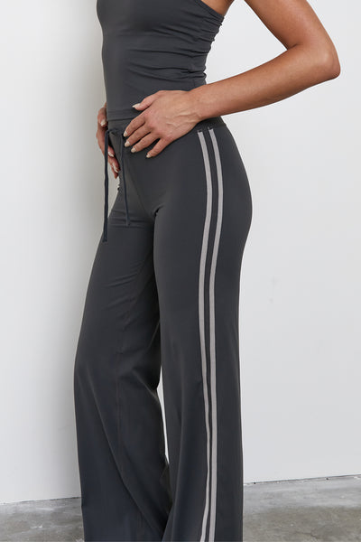 Straight Leg Tie Up Pant | Grey Stripe - Company Store