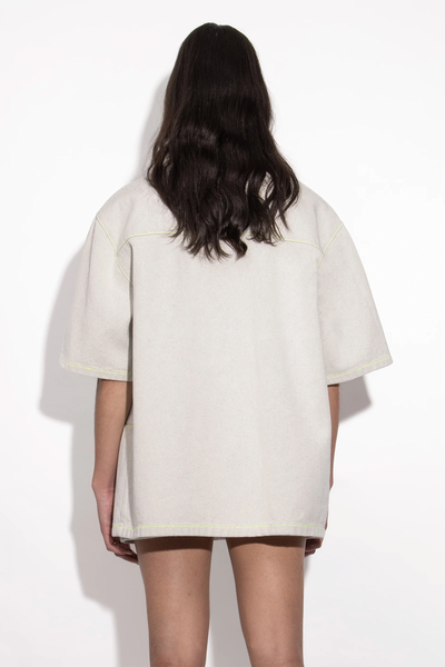 Flatliner Shacket | Chalk