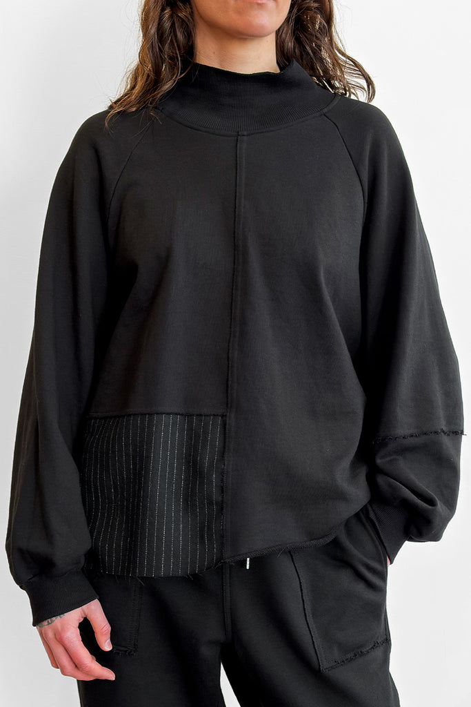 Grounded Sweater | Black/Pinstripe