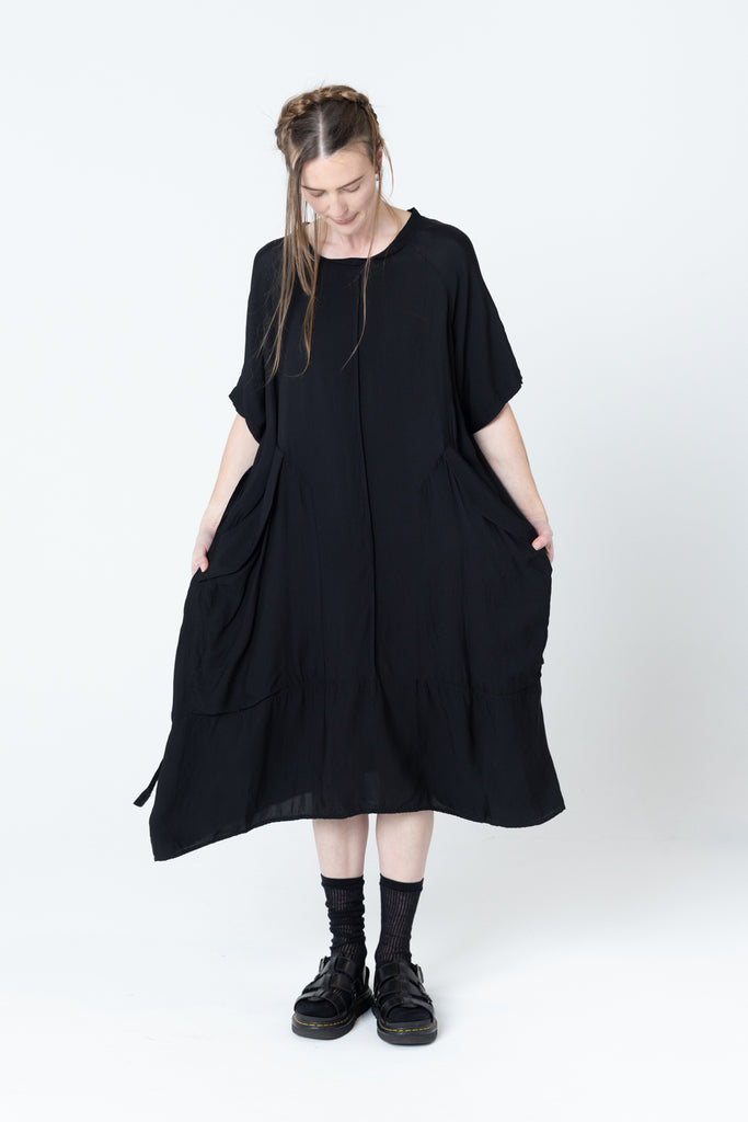 Court Dress | Black Seersucker - Company Store