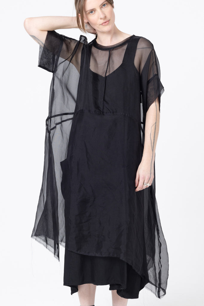 Circle Dress | Black Sheer