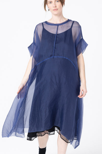 Circle Dress | Cobalt Sheer