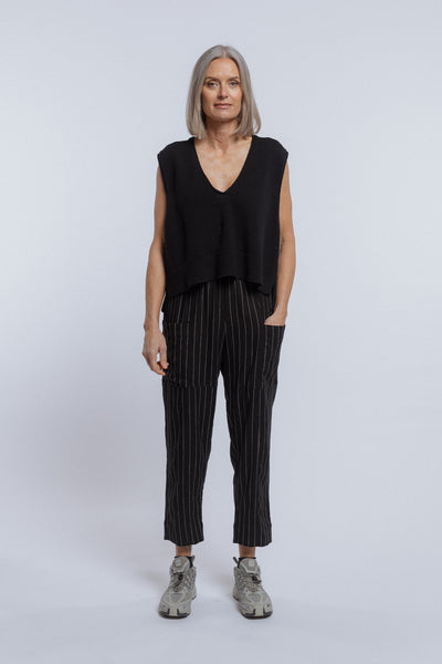 Excellent Trouser | Black Stripe