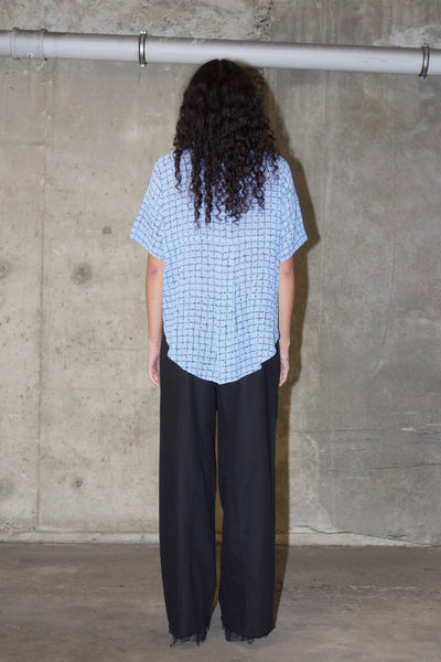 Fortune Tee | Cornflower Grid