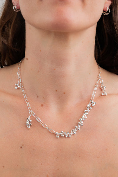 Full Knuckle Necklace | Silver