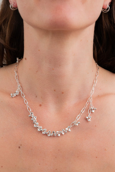 Full Knuckle Necklace | Silver