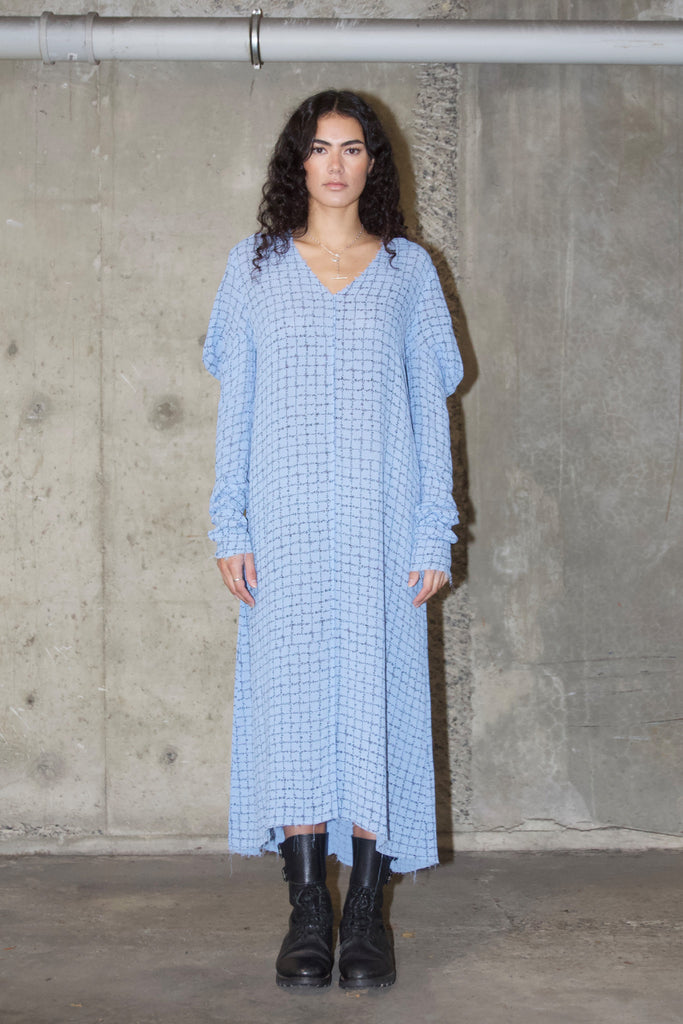 Harvey Dress | Cornflower Grid