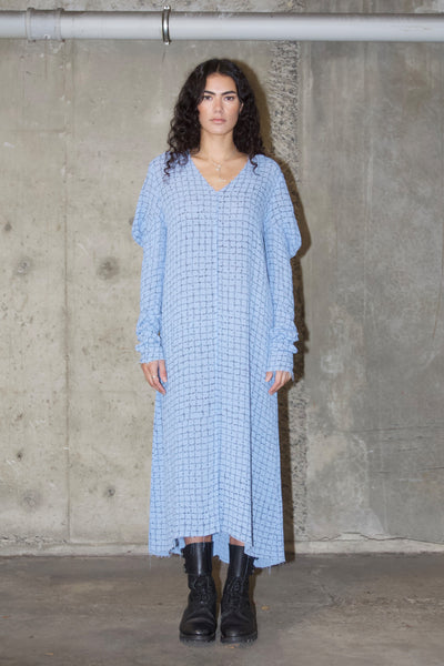 Harvey Dress | Cornflower Grid