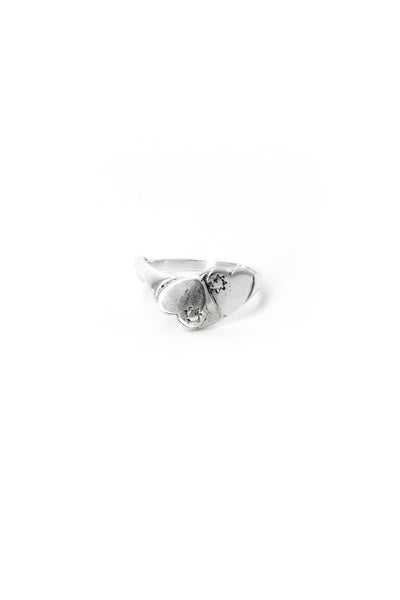 Double Heart Ring | Silver