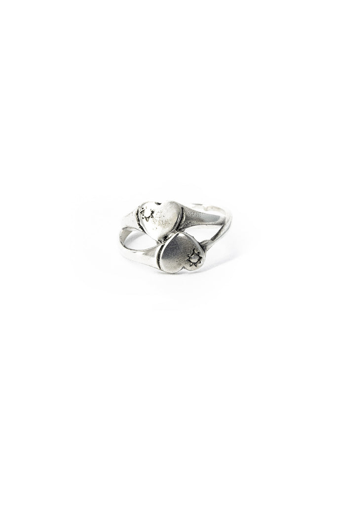 Helix Heart Ring | Silver
