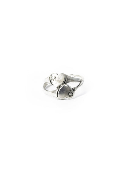 Helix Heart Ring | Silver