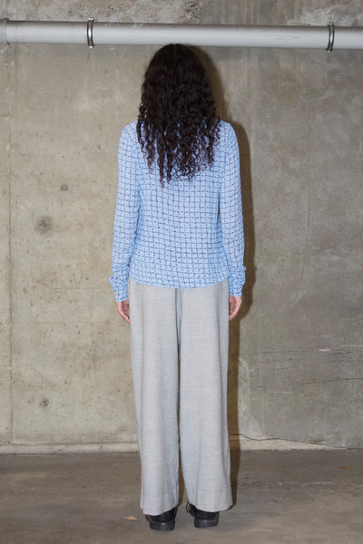Home Tee | Cornflower Grid