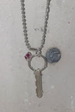 K Hole Necklace | Silver/Pink