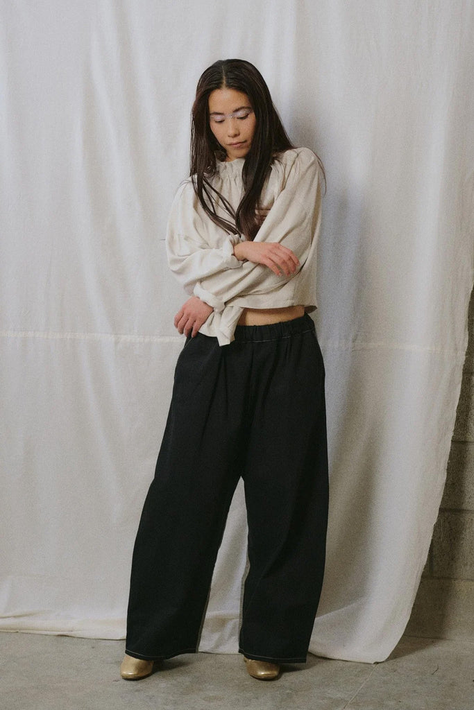 Kaguya Cropped Pants | Black