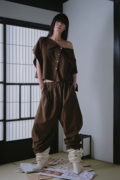 Kaguya Cropped Pants | Cedar