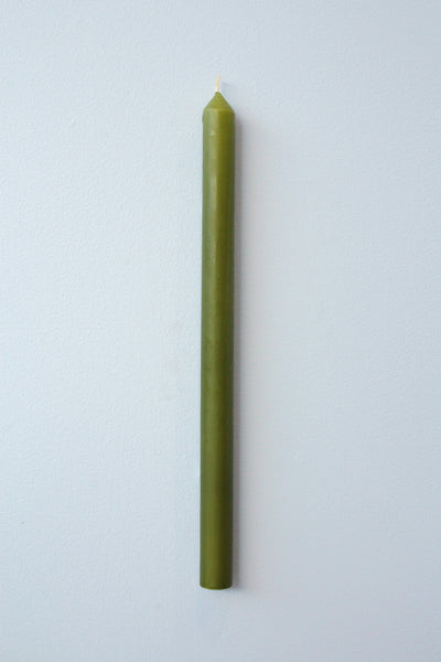 Household Taper Candle | Olive