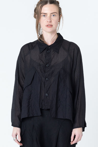 Poised Shirt Jacket | Black Dobby - Company Store