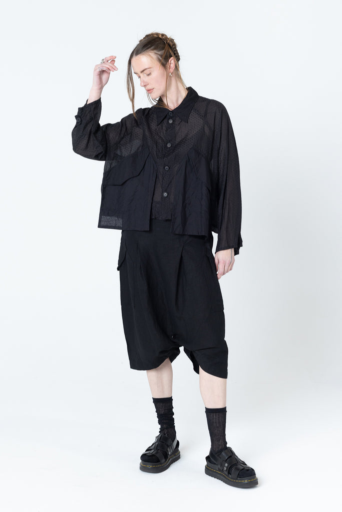 Poised Shirt Jacket | Black Dobby - Company Store