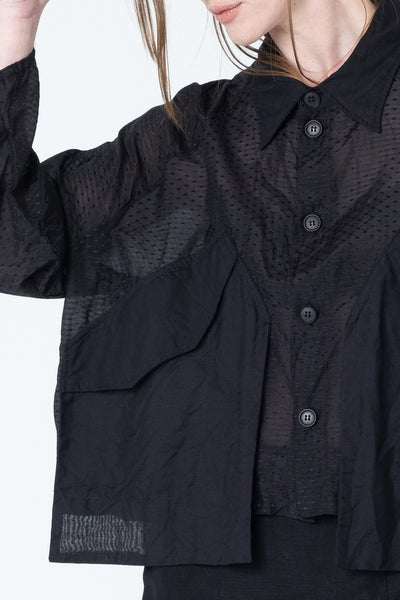 Poised Shirt Jacket | Black Dobby - Company Store