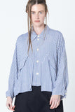 Poised Shirt Jacket | Blue Stripe - Company Store