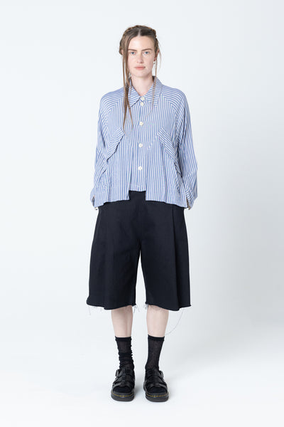 Poised Shirt Jacket | Blue Stripe - Company Store