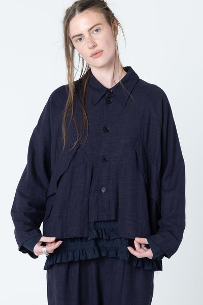 Poised Shirt Jacket | Ink