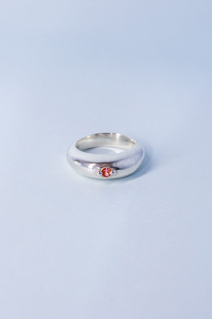 Orb Ring | Silver/Ruby