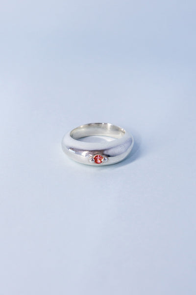 Orb Ring | Silver/Ruby