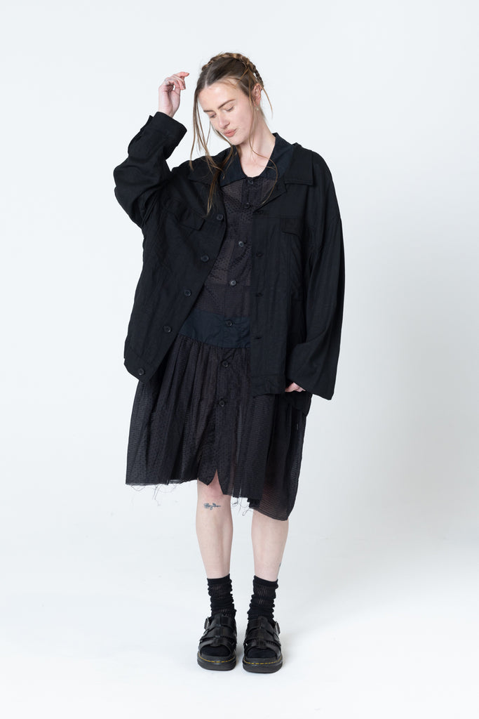 Salon Dress | Black Dobby - Company Store