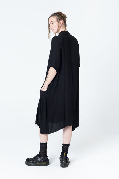 Salon Dress | Black Seersucker - Company Store