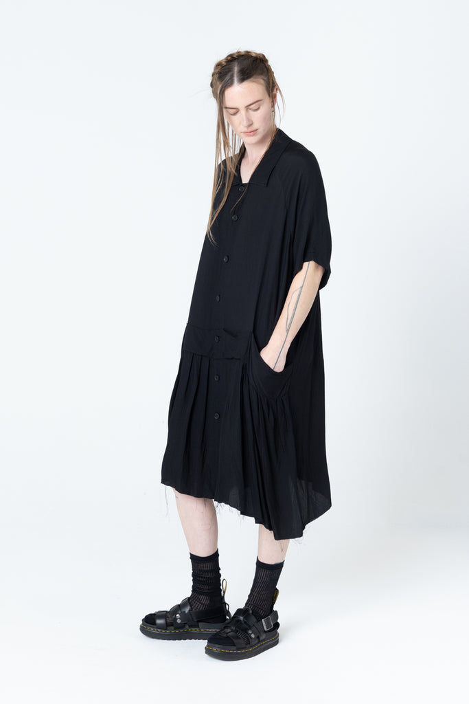 Salon Dress | Black Seersucker - Company Store