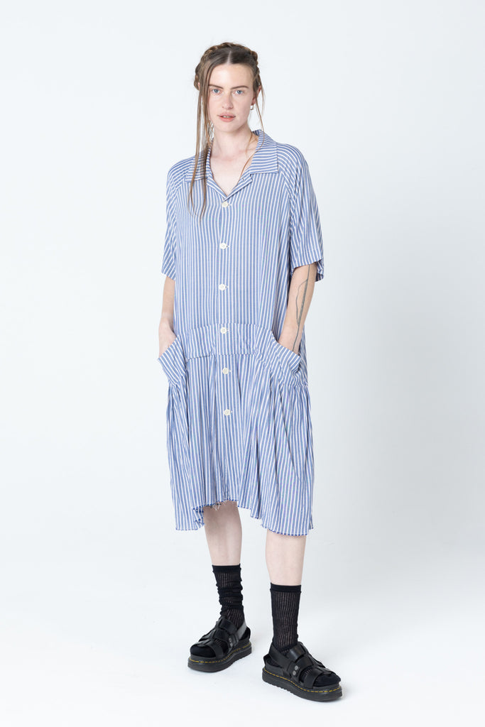 Salon Dress | Blue Stripe - Company Store