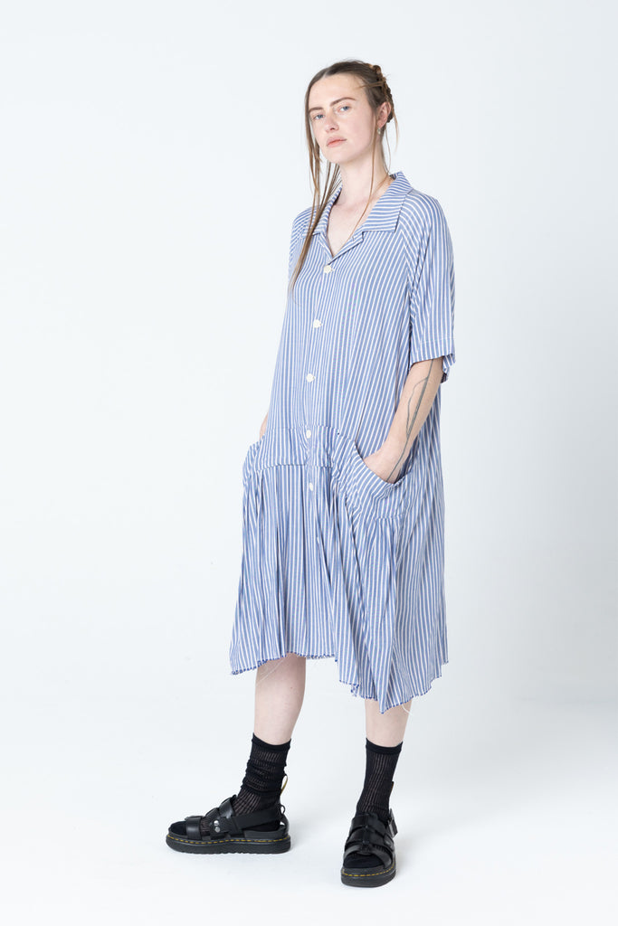 Salon Dress | Blue Stripe - Company Store