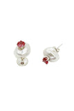 Nerdz Stud | Silver/Ruby