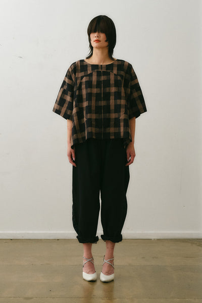 Kaguya Cropped | Black/Indigo