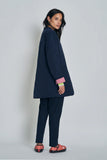 Quilted Jacket | Navy with Blush Pink Lining