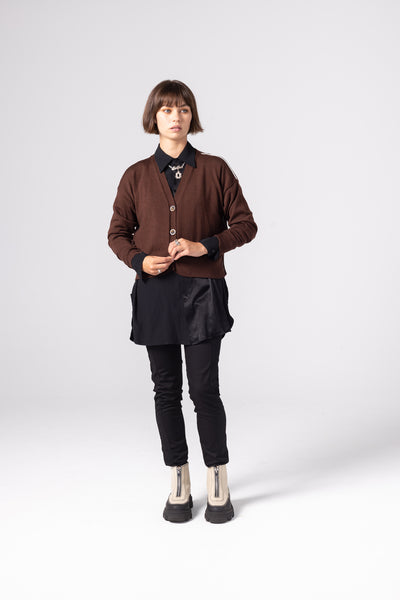 Fine Line Crop | Chocolate