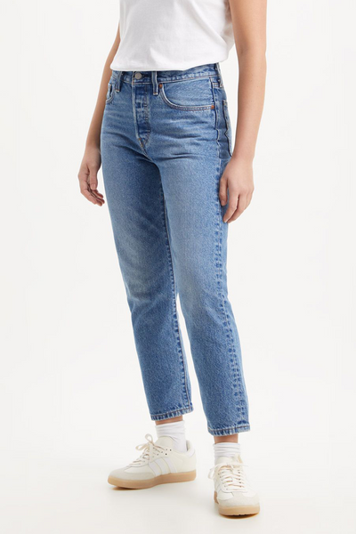 501 Crop | Medium Indigo Worn In