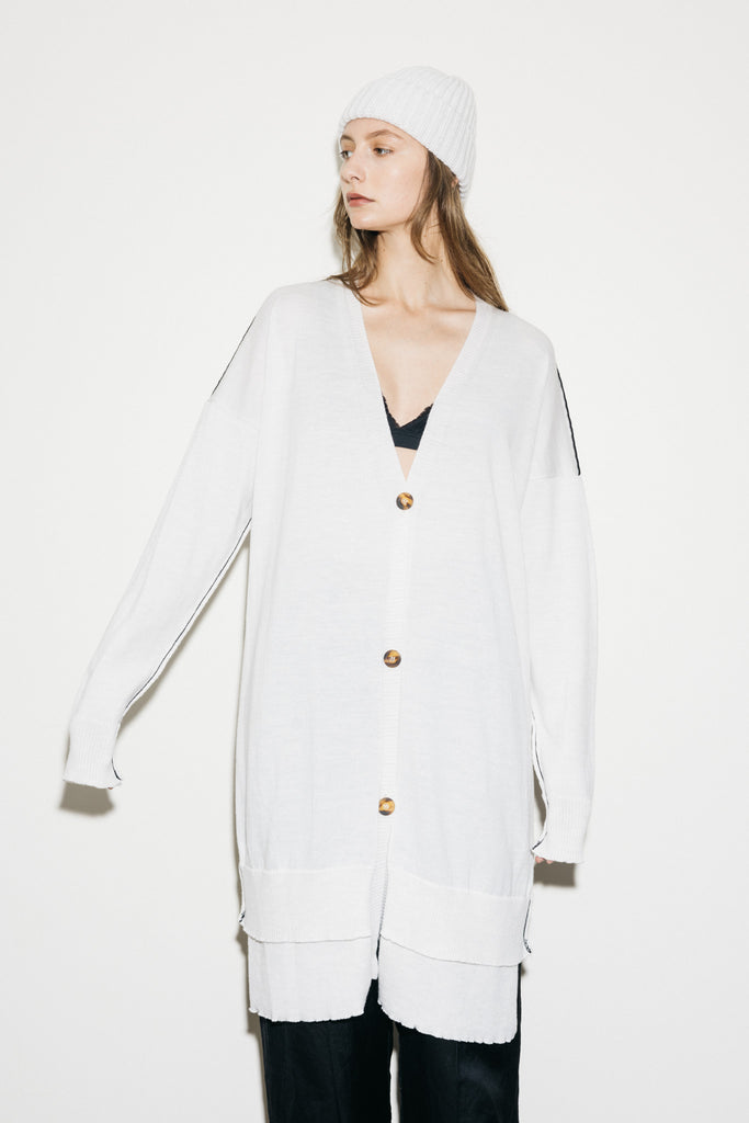 Fine Line Cardi | Oatmeal
