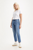 501 Crop | Medium Indigo Worn In