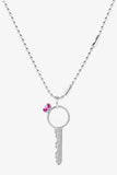 K Hole Necklace | Pink Sapphire