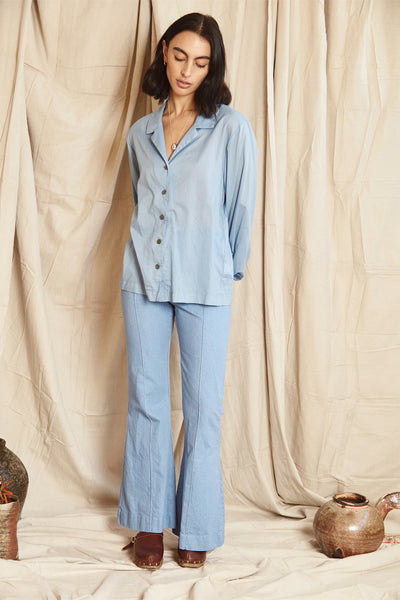 Long Celebration Shirt | Sky Blue
