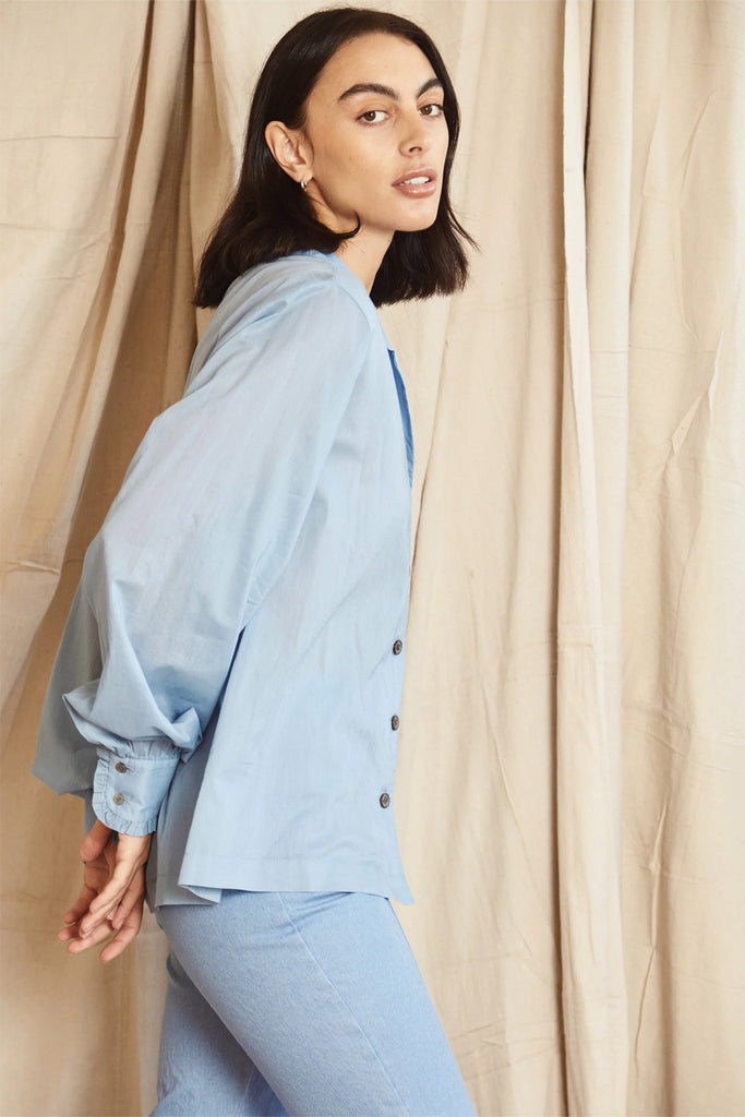 Long Celebration Shirt | Sky Blue