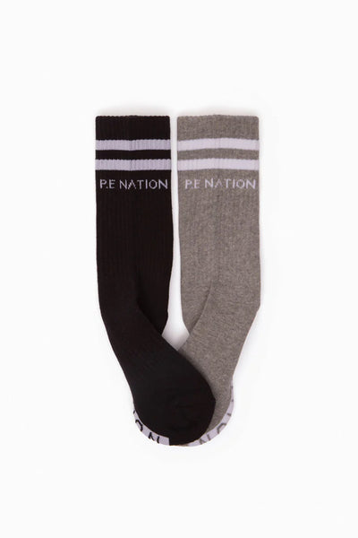 Marathon Crew Sock Pack | Black & Grey